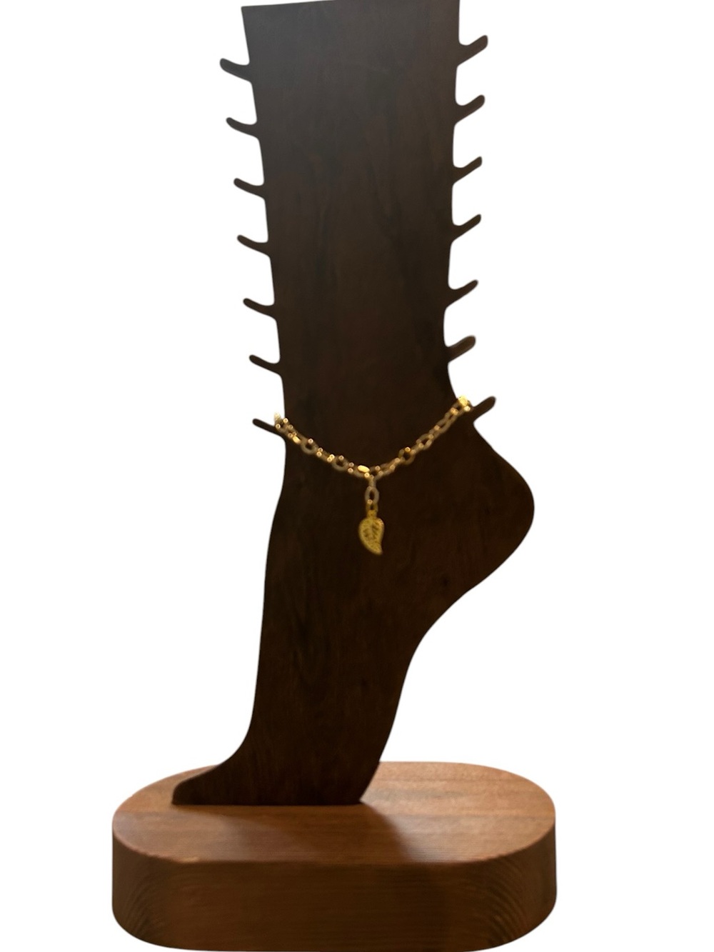 Gold Leaf Charm Ankle Bracelet